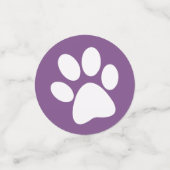 White Paw Print Design Table Confetti (Kleine voorkant)