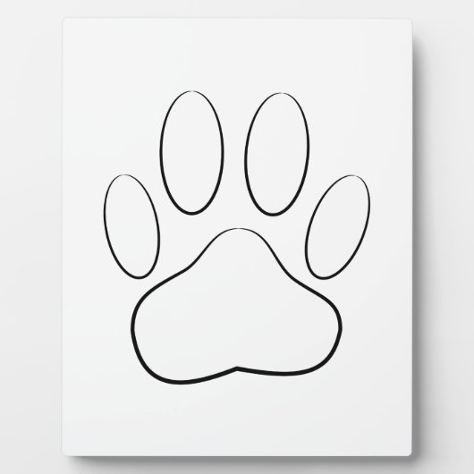 White Paw Print Fotoplaat (Voorkant)