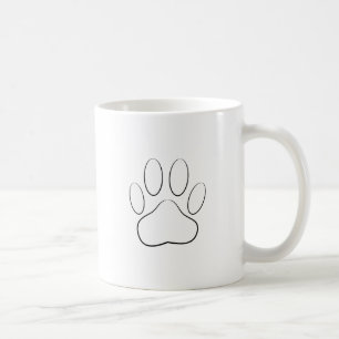 White Paw Print Koffiemok