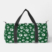 White Paw Prints Design Duffel Bag Plunjezak (Voorkant)