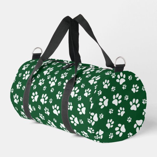 White Paw Prints Design Duffel Bag Plunjezak (Linkerhoek)