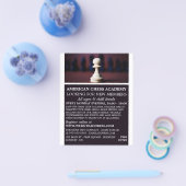 White Pawn, Chess Club Adverteren Flyer (Enkel)