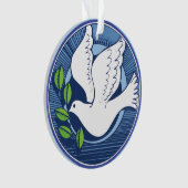 White Peace Dove Ornament (voorkant)