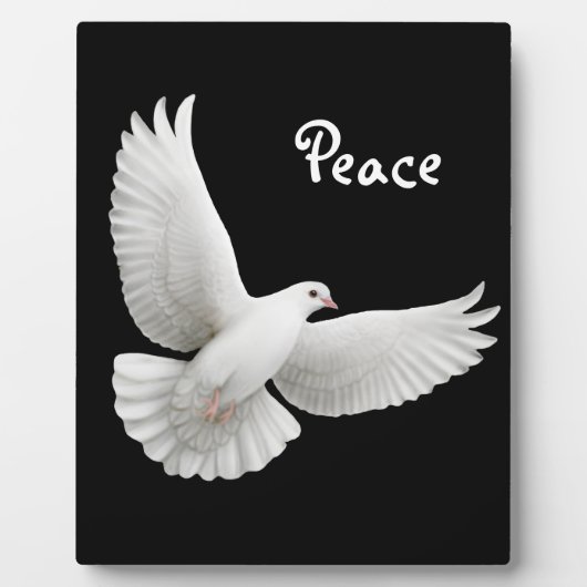 White Peace Dove  Plaque Fotoplaat (Voorkant)