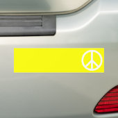 White Peace Sign Bumpersticker (Op auto)