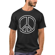 White Peace Sign T-Shirt