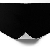 White Peace Symbol on Black Poster (Hoek)