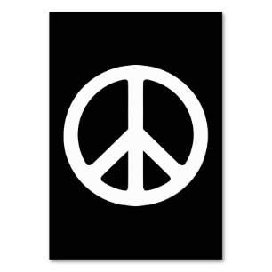 White Peace Symbol Sjabloon Kaart