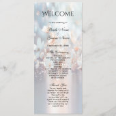 White Peach Bloemen Wedding Programma (Voorkant)