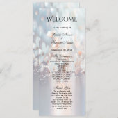 White Peach Bloemen Wedding Programma (Voorkant / Achterkant)