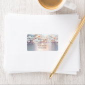 White Peach Floral Address Label (Insitu)