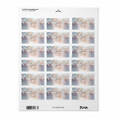 White Peach Floral Address Label (Full Sheet)