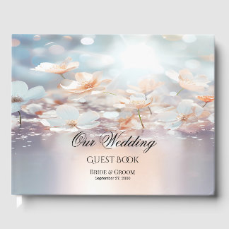 White Peach Floral Guest Book Gastenboek