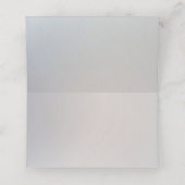 White Peach Floral Place Card (Binnenkant ongevouwen)