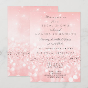 White Peach roze ombre Glitter Vrijgezellenfeest Kaart