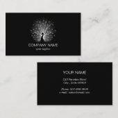 White Peacock Beauful Modern Visitekaartje (Voorkant / Achterkant)