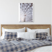 White Peacock Canvas Afdruk (Insitu (Slaapkamer))