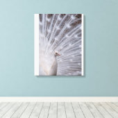 White Peacock Canvas Afdruk (Insitu (Houten vloer))