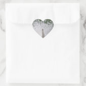 White Peacock Heart Shaped Sticker (Tas)
