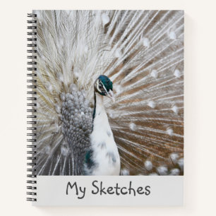 White Peacock Sketchbook Notitieboek