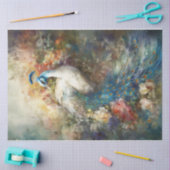 White Peacock Tissuepapier (Craft)