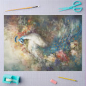 White Peacock Tissuepapier (Craft)