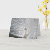 White Peacock Wenskaart Kaart (Gele Bloem)