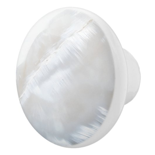 White Pearl Nacre Pattern Keramische Knop (Rechts)