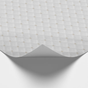 White Pearl Stud Quilted Cadeaupapier