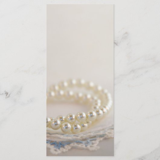 White Pearls and Blue Lace Wedding Program Programma (Voorkant)