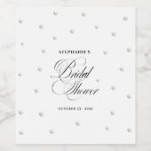 White Pearls Vrijgezellenfeest Wijn Etiket (Enkel label)