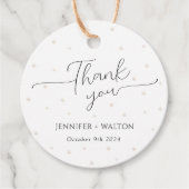 White Pearls Wedding Favoriete Label (Voorkant)