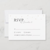 White Pearls Wedding RSVP Kaart (Voorkant)