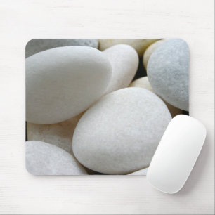 White Pebbles Stones Rock Natuur Foto Mousepad Muismat