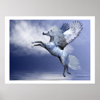White Pegasus Print