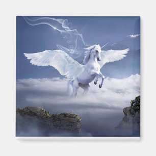 White Pegasus Stallion Horse Magnet Magneet