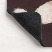 White Pekingese Dog Muismat (Hoek)