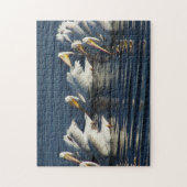 White Pelican Bird Faune Animal Puzzle de natation (Vertical)