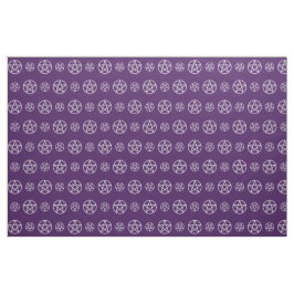 White Pentacles op Paarse Cheeky Witch® Fabric Stof