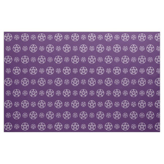 White Pentacles op Paarse Cheeky Witch® Fabric Stof