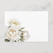 White Peonies Détails du Mariage Carte de boîtier (Dos)