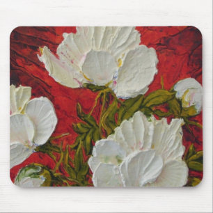 White Peonies Mousepad Muismat