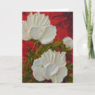 White Peonies Wenskaart Kaart