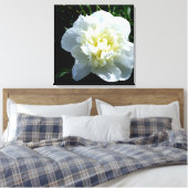 White Peony Canvas Afdruk (Insitu (Slaapkamer))