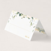 White Peony Epiphany Mariage Siège Table Place (Front)