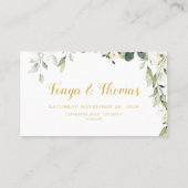 White Peony Epiphany Wedding Carte en ligne RSVP (Dos)