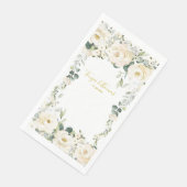 White Peony Epiphany Wedding Servet (Hoek)