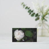 White Peony Floral Cartes de visite de photographi (Debout devant)