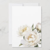 White Peony Floral Wedding Arch Uitnodiging (Achterkant)