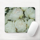 White Peony Flower Buds Muismat (Met muis)